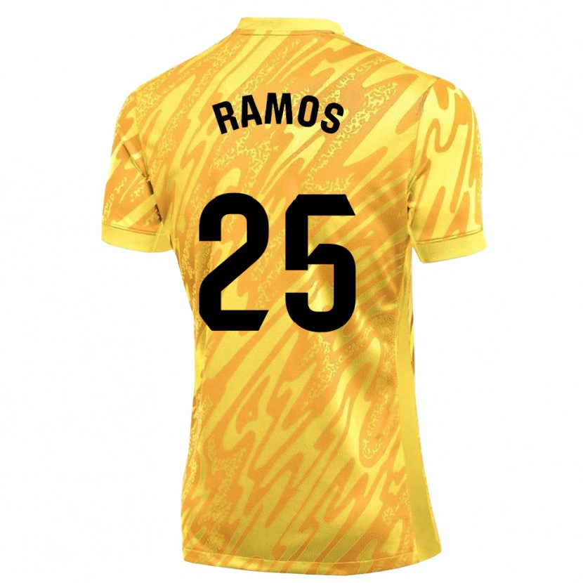 Danxen Women Alejandro Ramos #25 Yellow Black Goalkeeper Jersey 2025/26 T-Shirt
