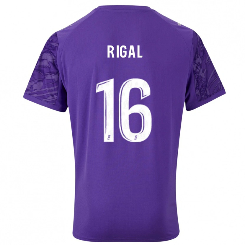 Danxen Women Pablo Rigal #16 Purple White Goalkeeper Jersey 2025/26 T-Shirt