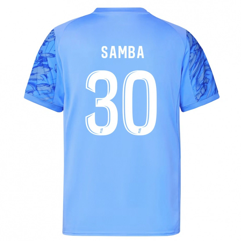 Danxen Women Brice Samba #30 Blue White Goalkeeper Jersey 2025/26 T-Shirt