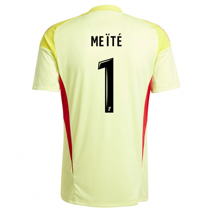 Danxen Women Ibrahim Meïté #1 Light Yellow Black Goalkeeper Jersey 2025/26 T-Shirt