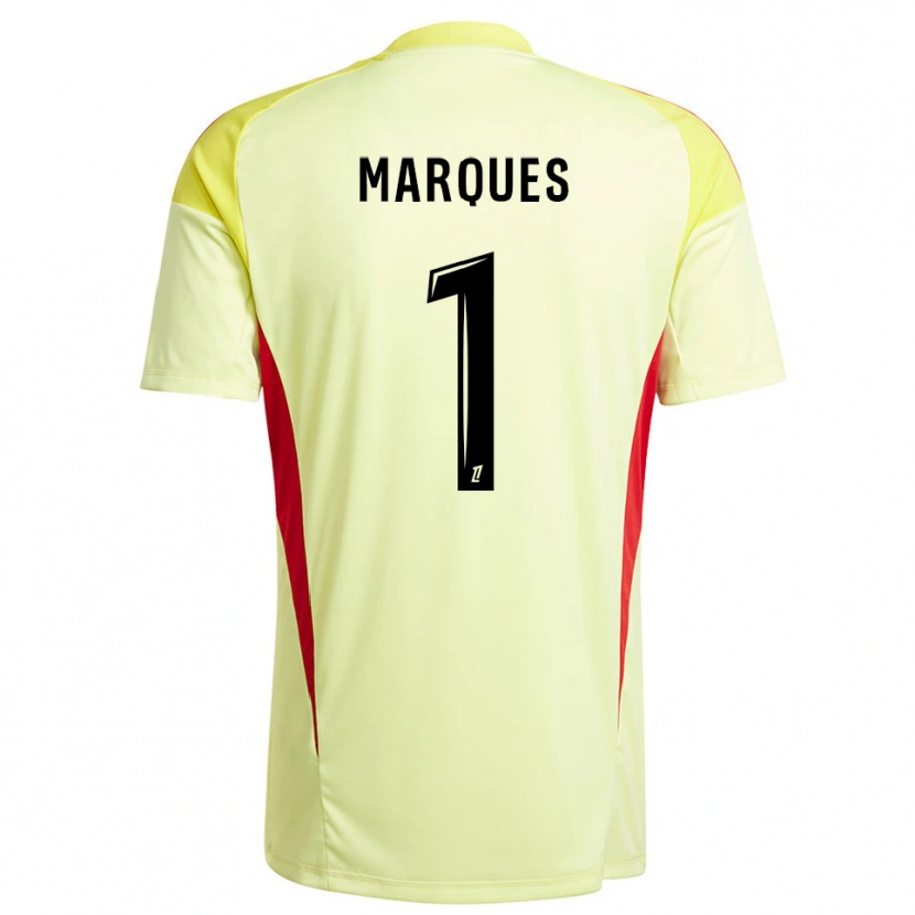 Danxen Women Inès Marques #1 Light Yellow Black Goalkeeper Jersey 2025/26 T-Shirt