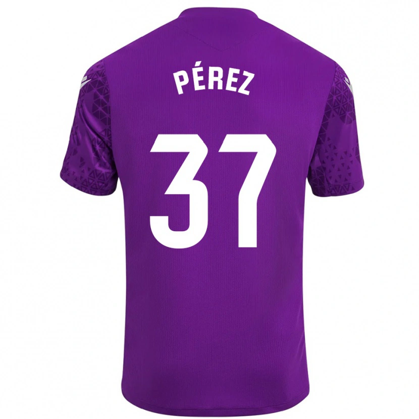Danxen Women David Pérez #37 Dark Purple White Goalkeeper Jersey 2025/26 T-Shirt