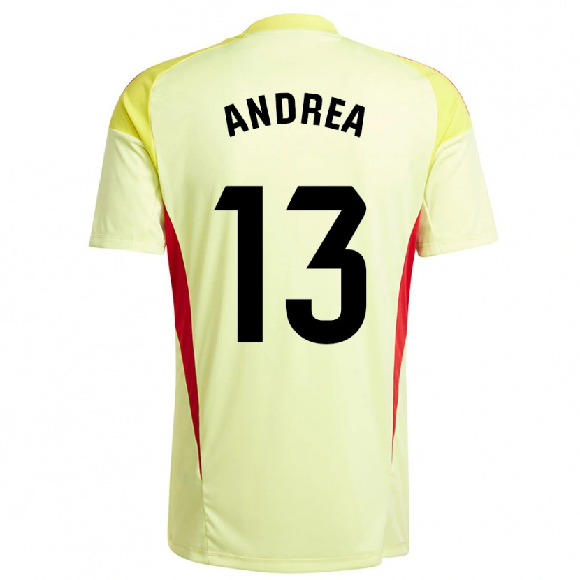 Danxen Women Andrea Romero Burgos #13 Light Yellow Black Goalkeeper Jersey 2025/26 T-Shirt
