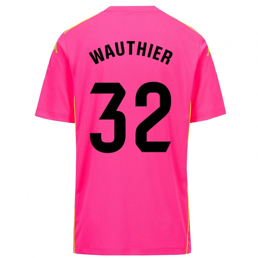 Danxen Women Hugo Wauthier #32 Deep Pink Black Goalkeeper Jersey 2025/26 T-Shirt