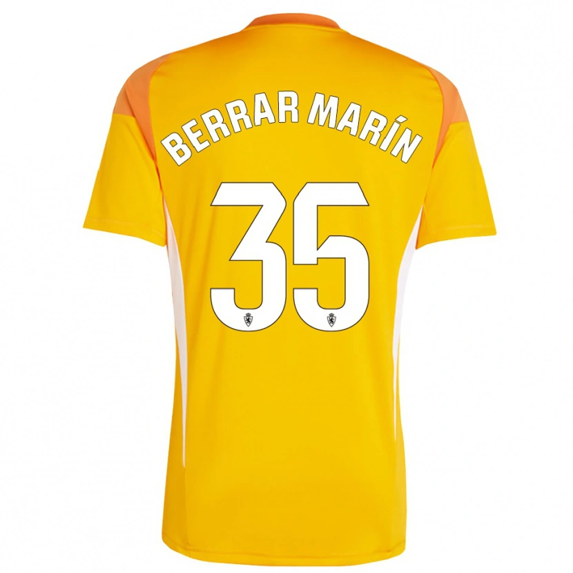 Danxen Women Sergio Berrar #35 Dark Orange Yellow Goalkeeper Jersey 2025/26 T-Shirt