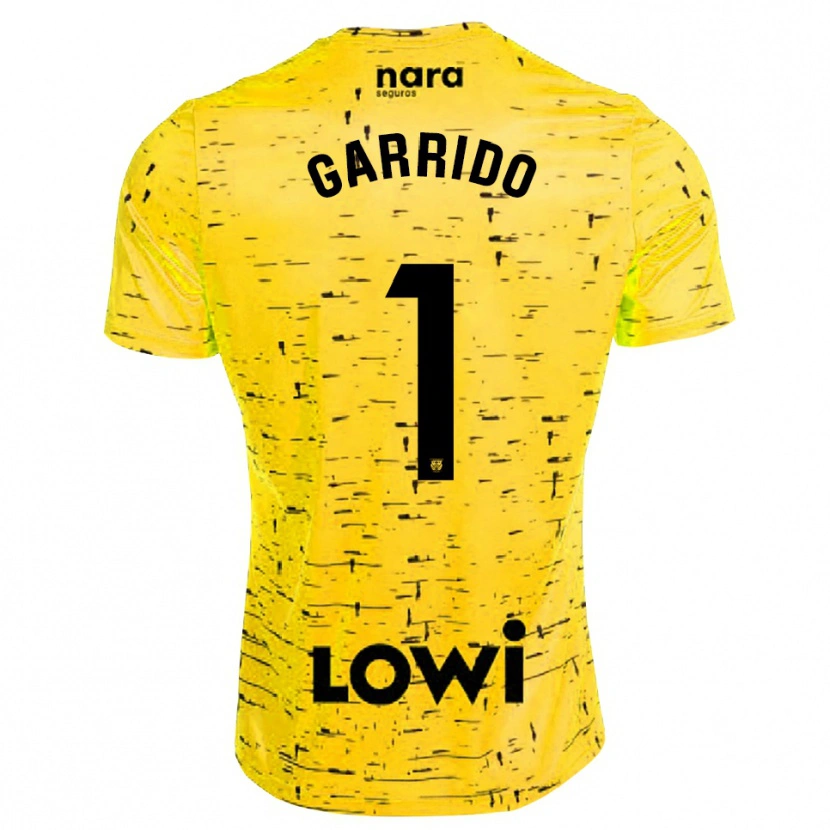 Danxen Women Javi Garrido #1 Yellow Black Goalkeeper Jersey 2025/26 T-Shirt