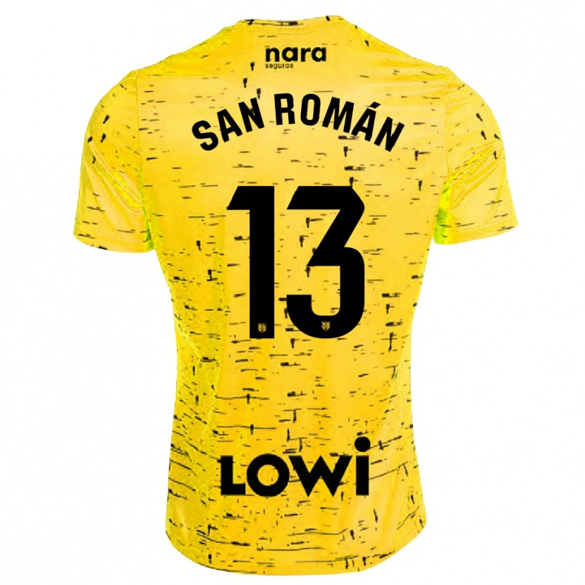 Danxen Women Miguel San Román #13 Yellow Black Goalkeeper Jersey 2025/26 T-Shirt