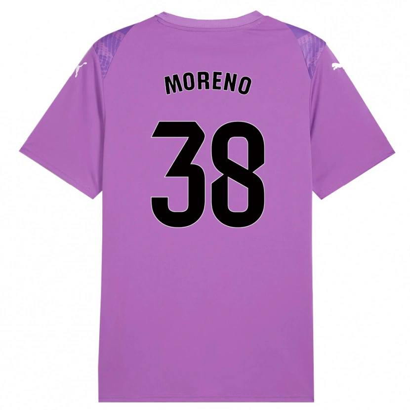 Danxen Women Gerard Moreno #38 Lilac Black Goalkeeper Jersey 2025/26 T-Shirt
