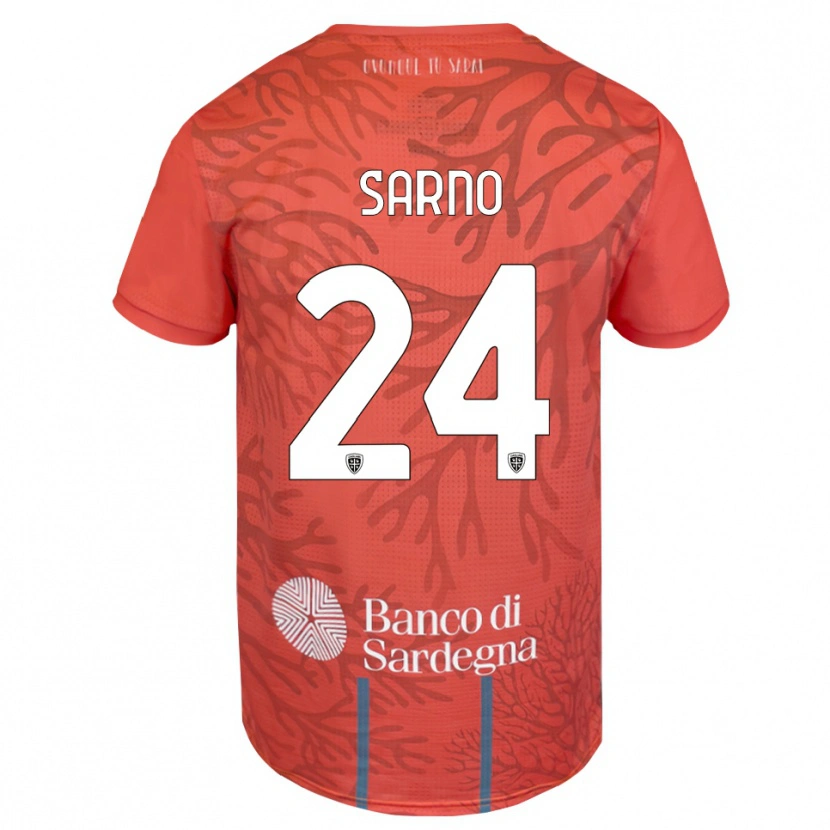 Danxen Women Vincenzo Sarno #24 Orange Red White Goalkeeper Jersey 2025/26 T-Shirt