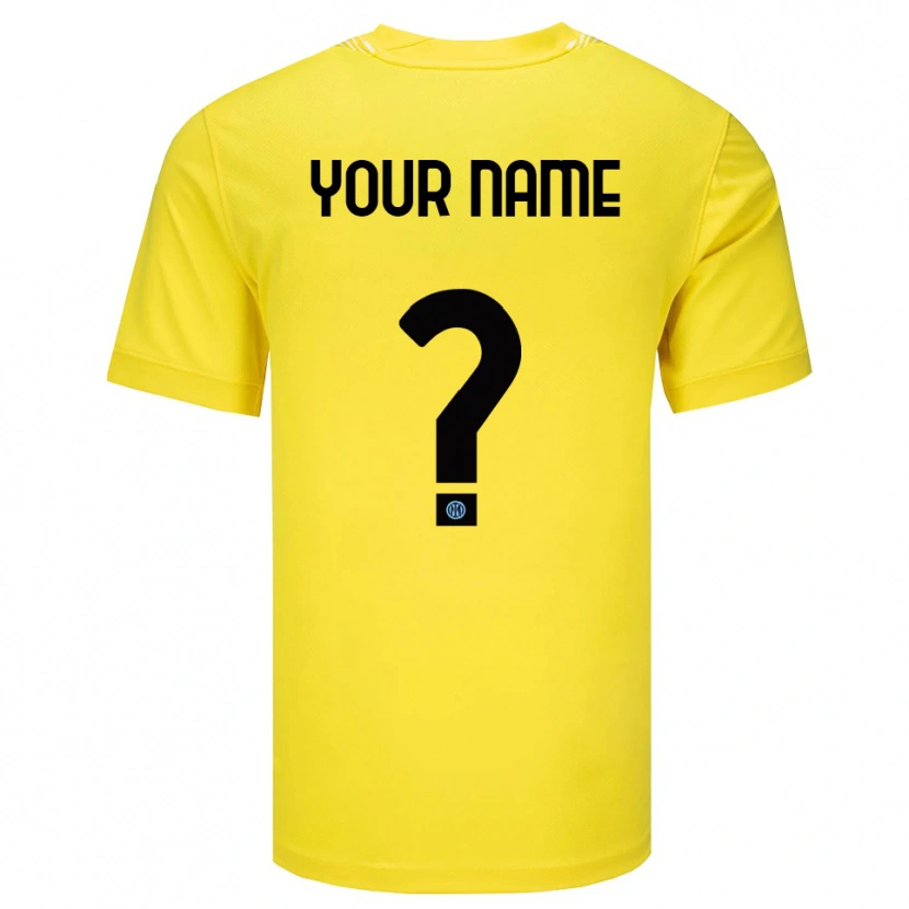 Danxen Women Inter Milan Light Yellow Black Goalkeeper Jersey 2025/26 T-Shirt