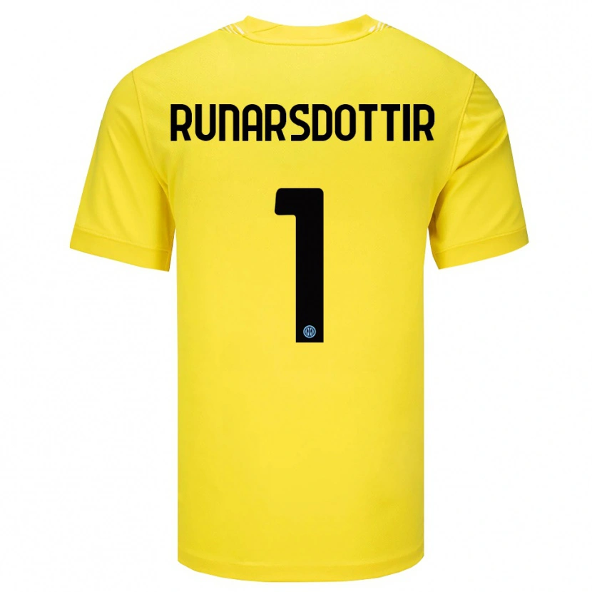 Danxen Women Cecilía Rán Rúnarsdóttir #1 Light Yellow Black Goalkeeper Jersey 2025/26 T-Shirt