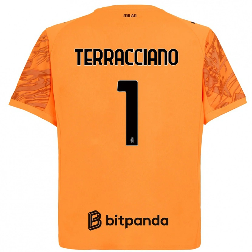 Danxen Women Pietro Terracciano #1 Orange Yellow Black Goalkeeper Jersey 2025/26 T-Shirt