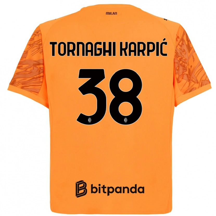 Danxen Women Lavinia Tornaghi Karpić #38 Orange Yellow Black Goalkeeper Jersey 2025/26 T-Shirt