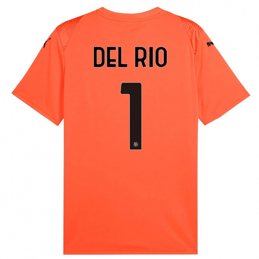 Danxen Women Davide Del Rio #1 Orange Black Goalkeeper Jersey 2025/26 T-Shirt