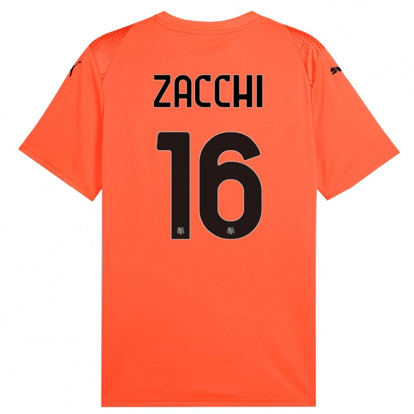 Danxen Women Gioele Zacchi #16 Orange Black Goalkeeper Jersey 2025/26 T-Shirt