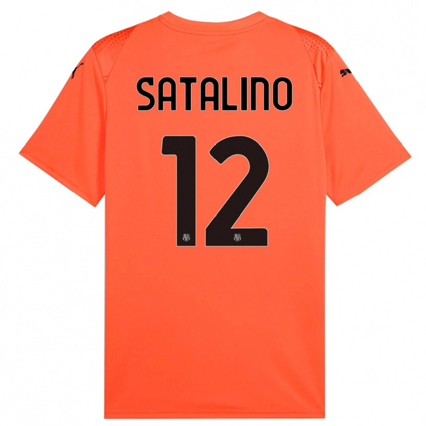 Danxen Women Giacomo Satalino #12 Orange Black Goalkeeper Jersey 2025/26 T-Shirt