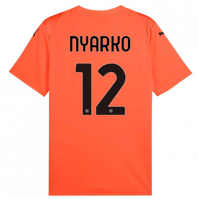 Danxen Women Lorenzo Nyarko #12 Orange Black Goalkeeper Jersey 2025/26 T-Shirt