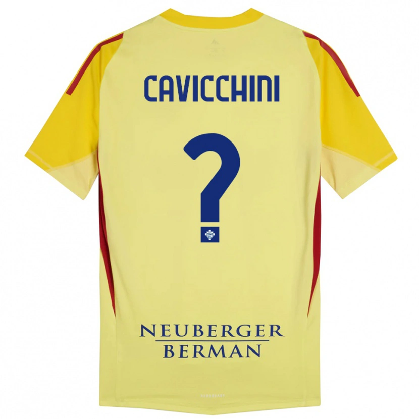 Danxen Women Leonardo Cavicchini #0 Light Yellow Black Goalkeeper Jersey 2025/26 T-Shirt