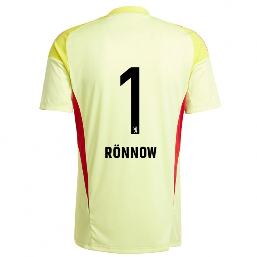 Danxen Women Frederik Rönnow #1 Light Yellow Black Goalkeeper Jersey 2025/26 T-Shirt