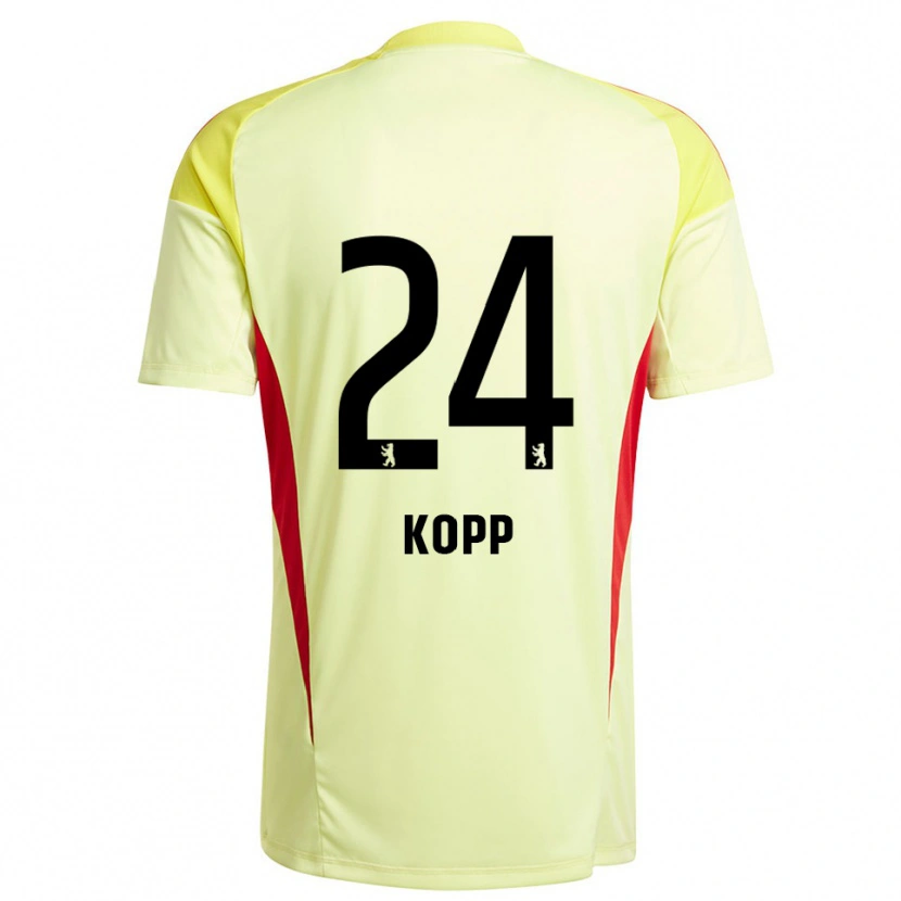 Danxen Women Marvin Kopp #24 Light Yellow Black Goalkeeper Jersey 2025/26 T-Shirt