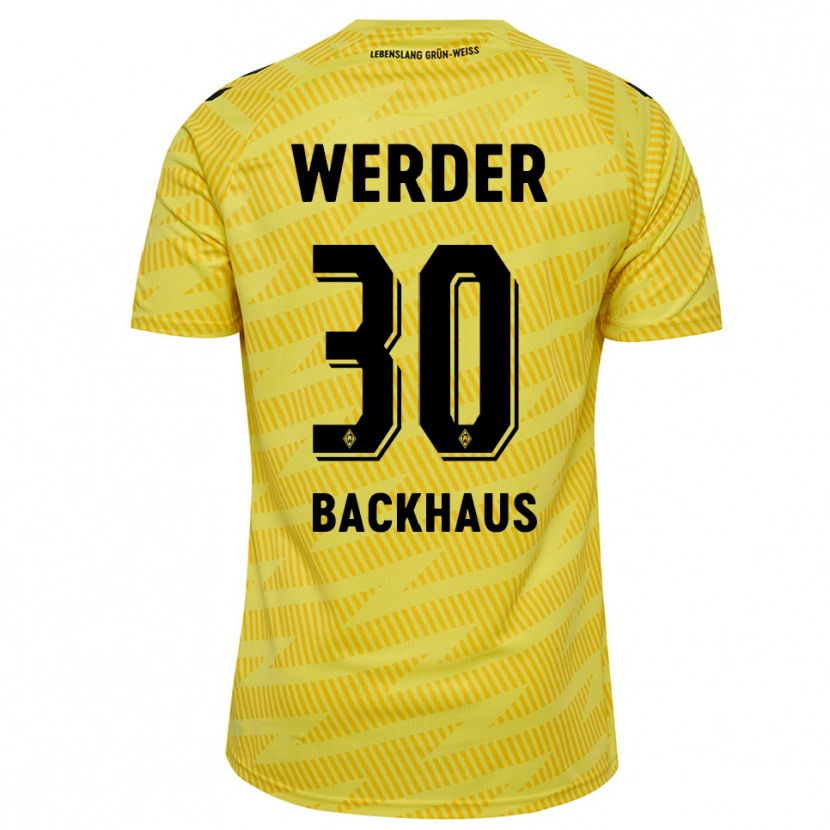 Danxen Women Mio Backhaus #30 Yellow Black Goalkeeper Jersey 2025/26 T-Shirt
