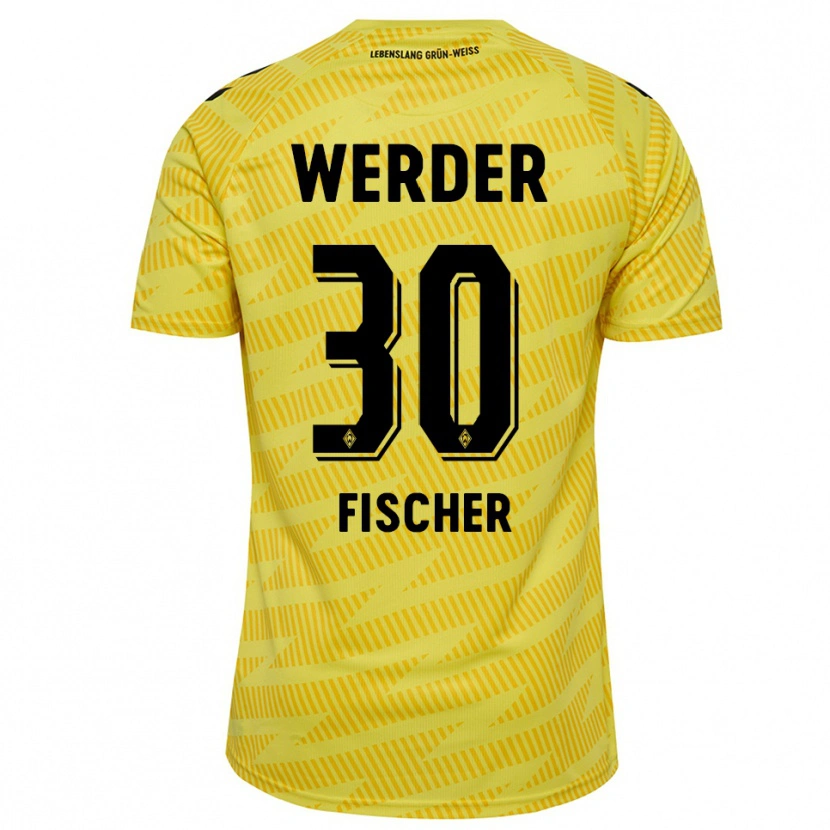 Danxen Women Vanessa Fischer #30 Yellow Black Goalkeeper Jersey 2025/26 T-Shirt