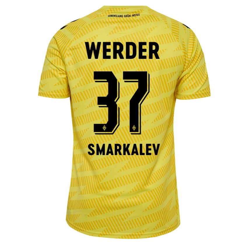 Danxen Women Stefan Smarkalev #37 Yellow Black Goalkeeper Jersey 2025/26 T-Shirt