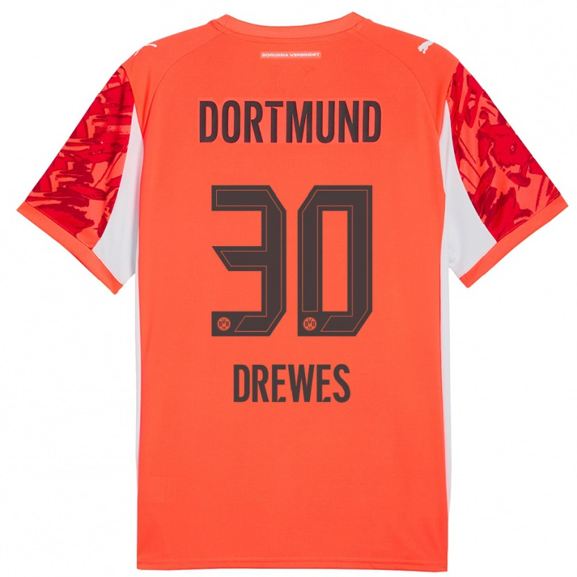 Danxen Women Patrick Drewes #30 Red Orange Goalkeeper Jersey 2025/26 T-Shirt