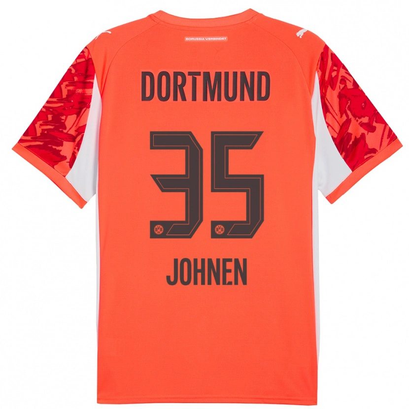 Danxen Women Marcel Johnen #35 Red Orange Goalkeeper Jersey 2025/26 T-Shirt