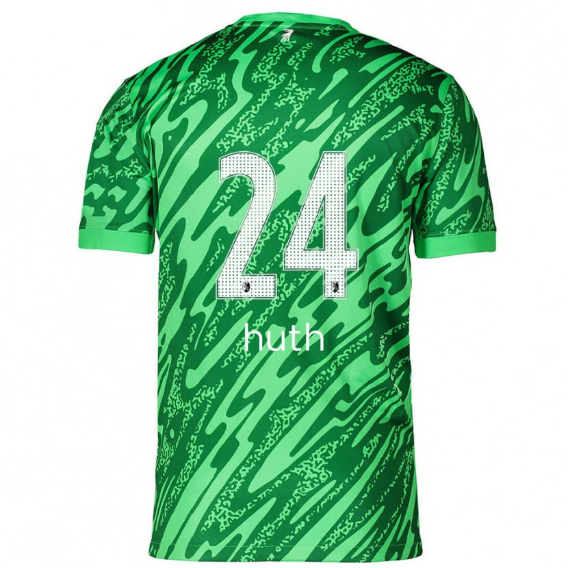 Danxen Women Jannik Huth #24 Green White Goalkeeper Jersey 2025/26 T-Shirt