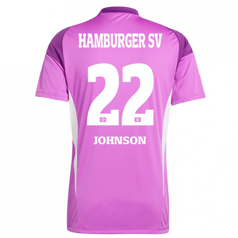 Danxen Women Emmanuel Johnson #22 Lilac White Purple Goalkeeper Jersey 2025/26 T-Shirt