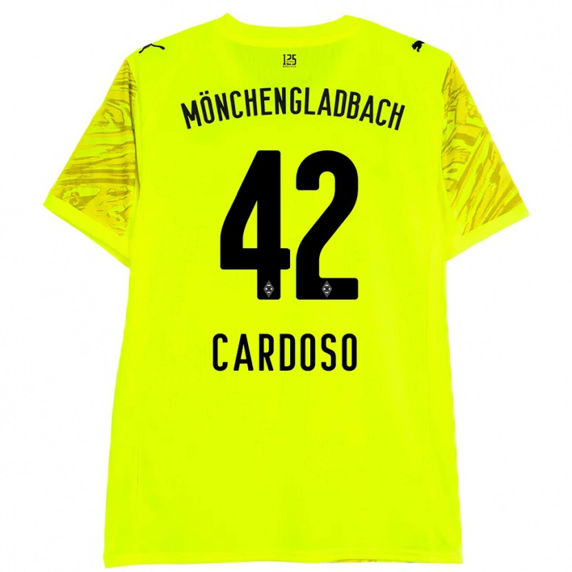 Danxen Women Tiago Pereira Cardoso #42 Yellow Black Goalkeeper Jersey 2025/26 T-Shirt