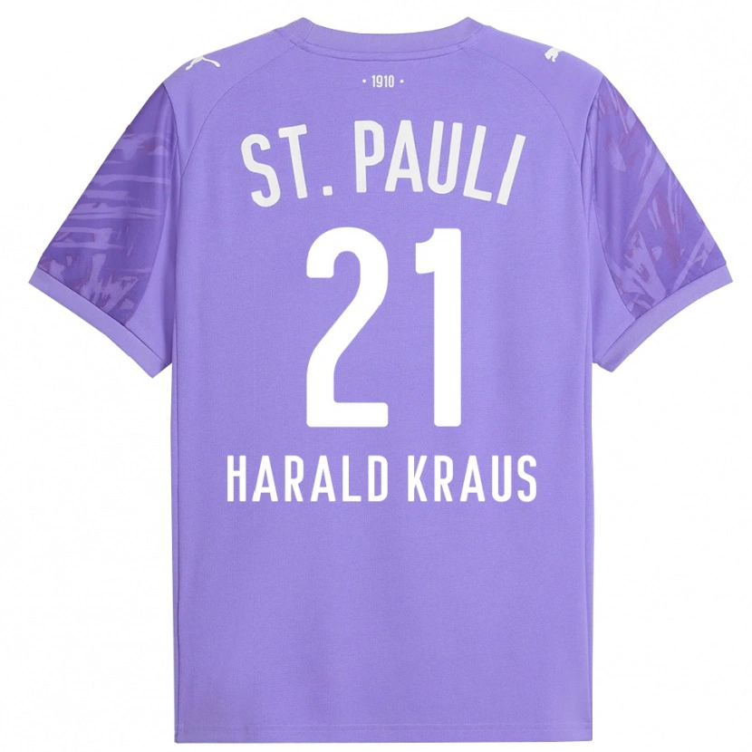 Danxen Women Stefan Harald Kraus #21 Medium Purple Black Goalkeeper Jersey 2025/26 T-Shirt