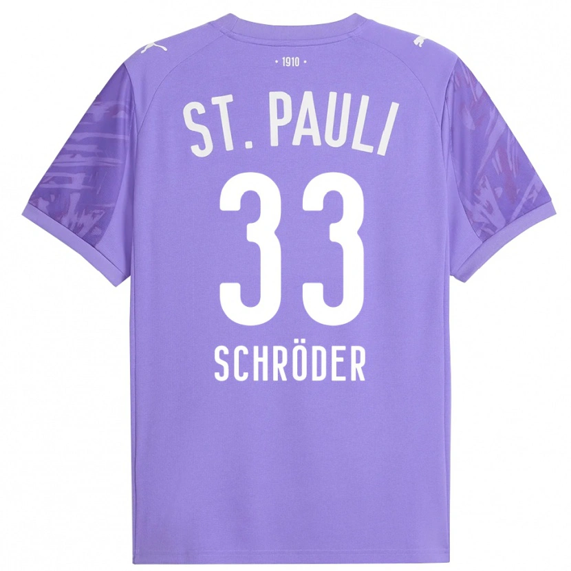 Danxen Women Lennard Schröder #33 Medium Purple Black Goalkeeper Jersey 2025/26 T-Shirt