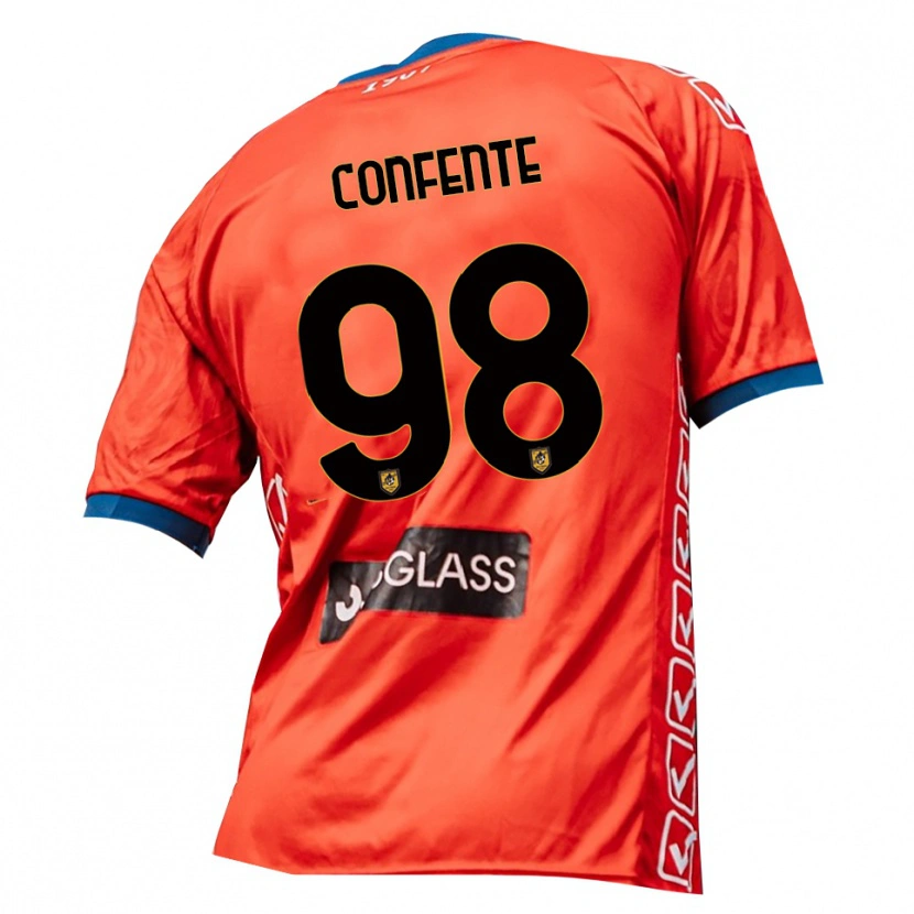 Danxen Women Alessandro Confente #98 Red Orange Goalkeeper Jersey 2025/26 T-Shirt
