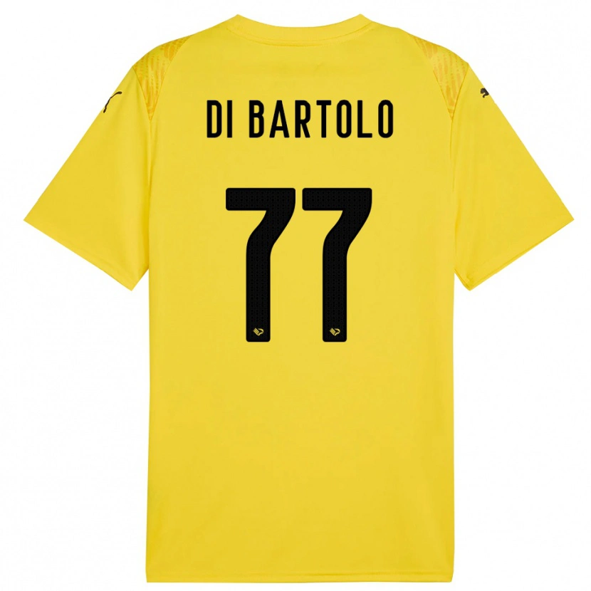 Danxen Women Francesco Di Bartolo #77 Yellow Black Goalkeeper Jersey 2025/26 T-Shirt