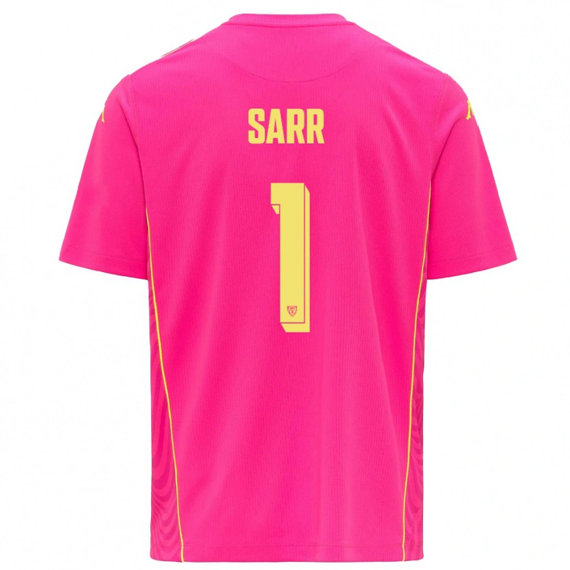 Danxen Women Mouhamadou Sarr #1 Deep Pink Yellow Goalkeeper Jersey 2025/26 T-Shirt