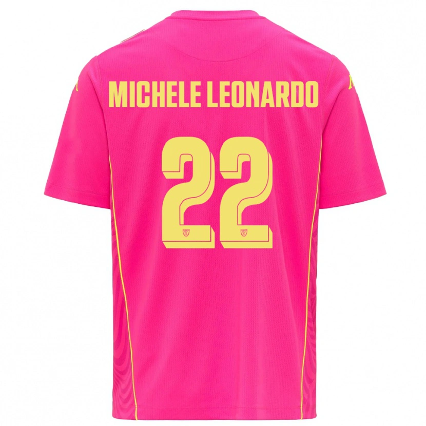 Danxen Women Matteo Michele Leonardo #22 Deep Pink Yellow Goalkeeper Jersey 2025/26 T-Shirt