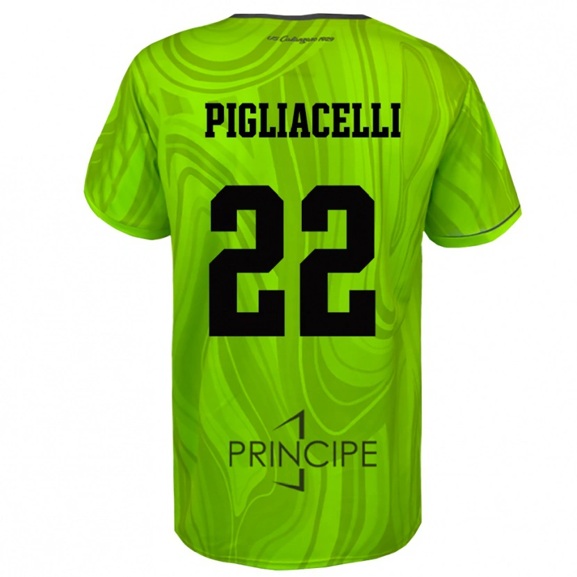 Danxen Women Mirko Pigliacelli #22 Yellow Green Black Goalkeeper Jersey 2025/26 T-Shirt