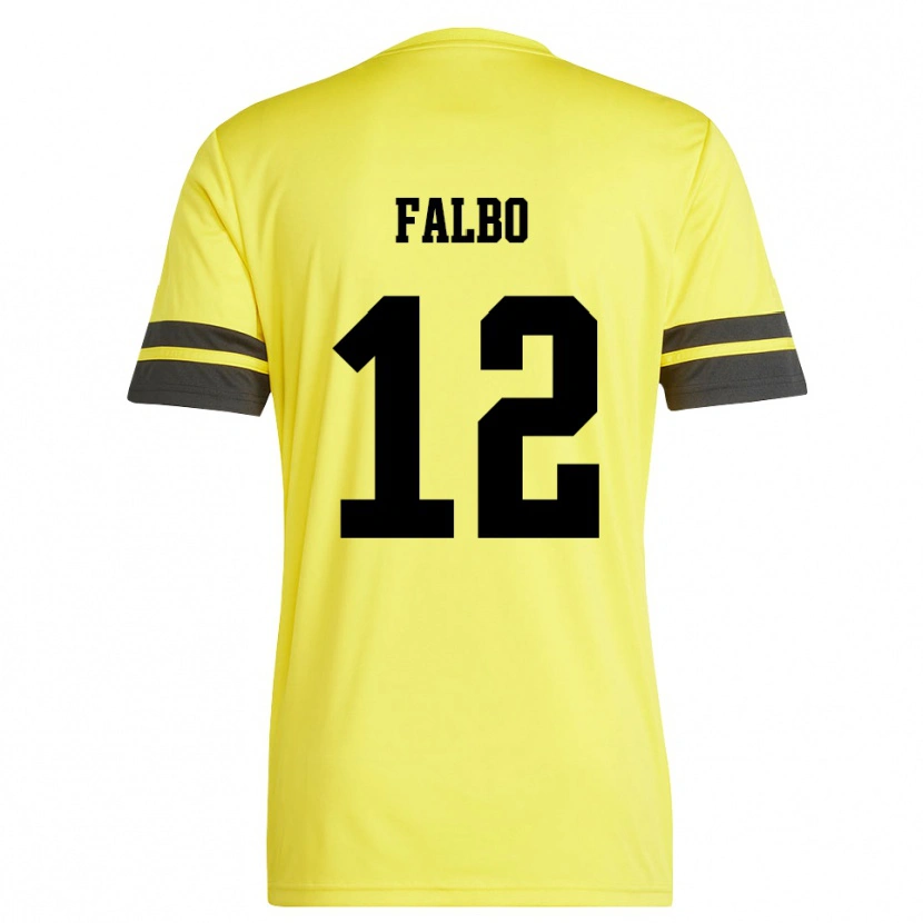 Danxen Women Francesco Falbo #12 Yellow Black Goalkeeper Jersey 2025/26 T-Shirt