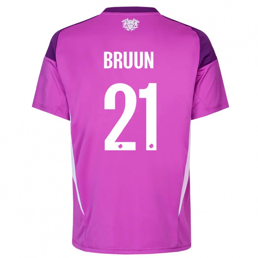 Danxen Women Alfred Bruun #21 Lilac Purple White Goalkeeper Jersey 2025/26 T-Shirt