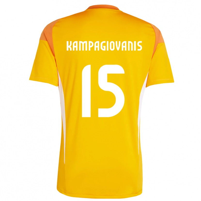 Danxen Women Anastasios Kampagiovanis #15 Orange White Goalkeeper Jersey 2025/26 T-Shirt