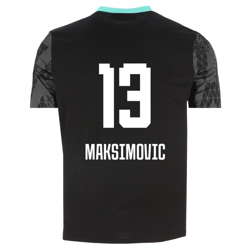 Danxen Women Filip Maksimovic #13 Dim Gray Black Goalkeeper Jersey 2025/26 T-Shirt