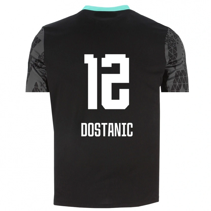 Danxen Women Filip Dostanic #12 Dim Gray Black Goalkeeper Jersey 2025/26 T-Shirt