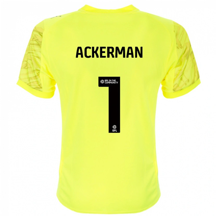 Danxen Women Emily Ackerman #1 Yellow Black Goalkeeper Jersey 2025/26 T-Shirt
