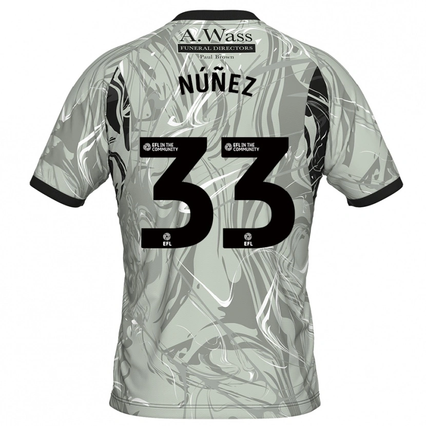 Danxen Women Anthony Núñez #33 Light Gray Black Goalkeeper Jersey 2025/26 T-Shirt