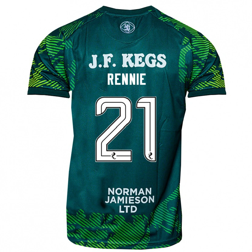 Danxen Women Beth Rennie #21 Green White Goalkeeper Jersey 2025/26 T-Shirt