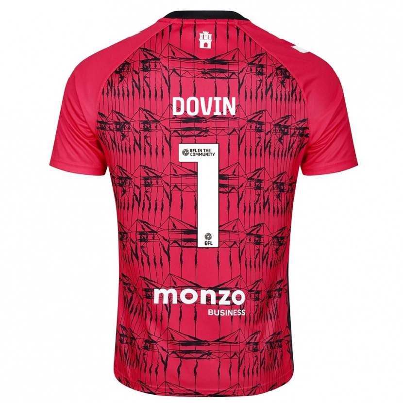 Danxen Women Oliver Dovin #1 Red White Goalkeeper Jersey 2025/26 T-Shirt