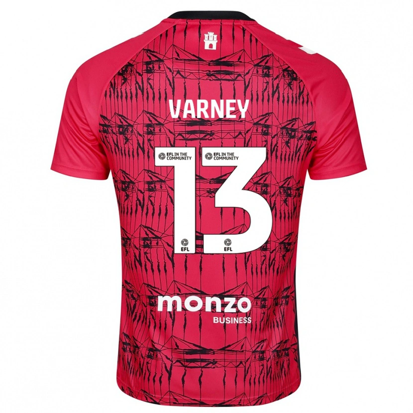 Danxen Women Oscar Varney #13 Red White Goalkeeper Jersey 2025/26 T-Shirt
