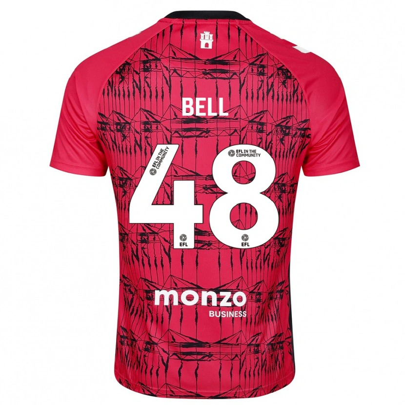 Danxen Women Luke Bell #48 Red White Goalkeeper Jersey 2025/26 T-Shirt